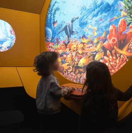 L’Odyssée : dispositifs à manipuler pour une exposition sur les fonds marins